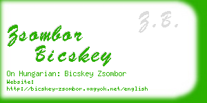 zsombor bicskey business card